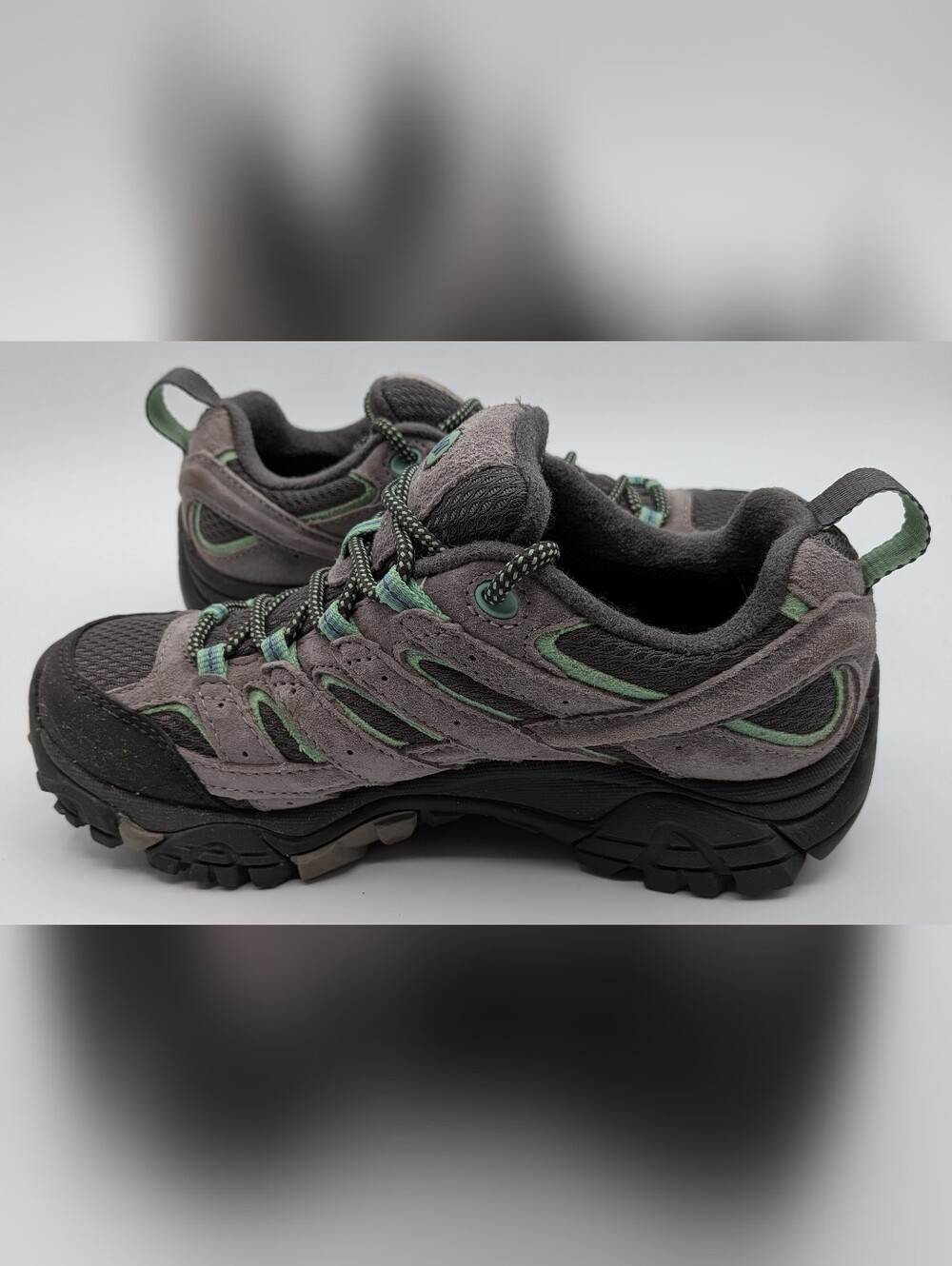 Merrell Moab 2 WP - Women’s Gray and Mint Trail Hiking Shoes Sz 5.5 - Picture 4 of 6
